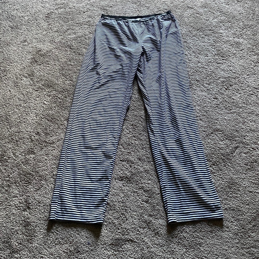 Calvin Klein Striped Sleepwear Lounge Pants Black White SIZE S